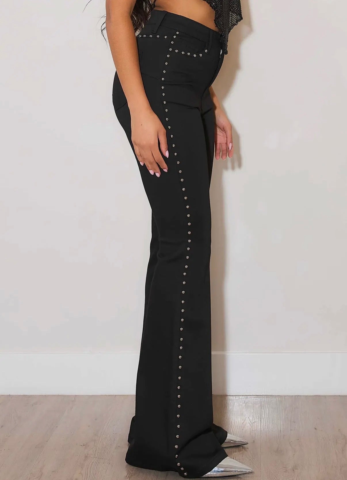 Midnight Rodeo Studded Flares